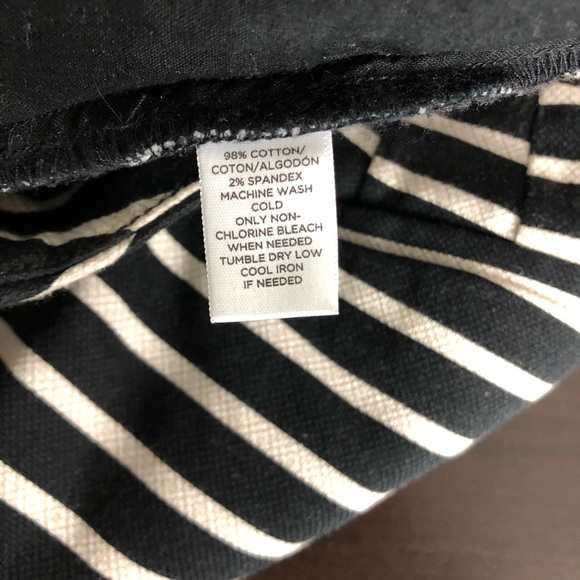 LOFT Julie Capri Crop Pants Striped - Picture 5 of 8